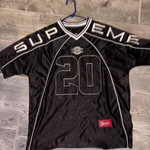 Supreme Black and White Embroidered Jersey